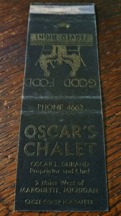 Oscars Chalet - Matchbook